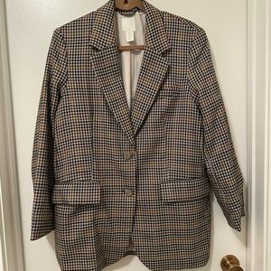 GUC H&M oversized plaid blazer size S